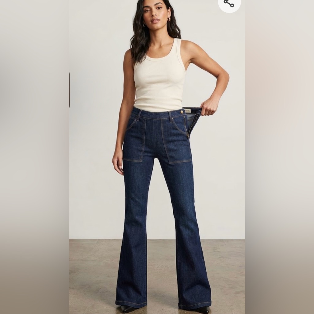 Frame Denim Indigo Flare Jeans